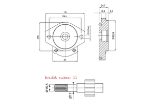 E.SFW.  Szivattyú 2ép. SAE "A" (82,5-SAE z=11)
