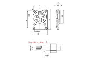 E.2B.3,  Fgk. szivattyú,  19ccm-DIN2 (80-DIN-9T),J